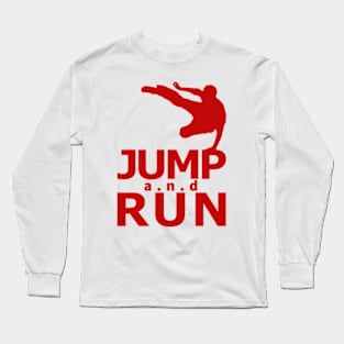 Jump and Run Brave Red Long Sleeve T-Shirt